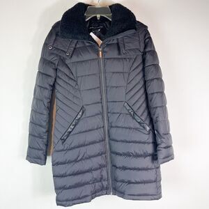 French Connection NWD Women's Full-Zip Quilted Hooded Puffer Coat Size XS